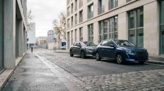 Peugeot 208 électrique et essence en environnement urbain français comparées pour usage quotidien en ville